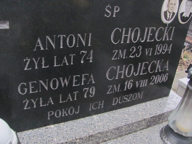 Genowefa Chojecki 1927 Przyłęk - Grobonet - Wyszukiwarka osób pochowanych