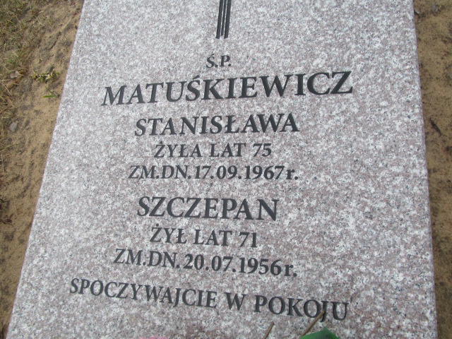 Stanisława Matuśkiewicz 1892 Przyłęk - Grobonet - Wyszukiwarka osób pochowanych