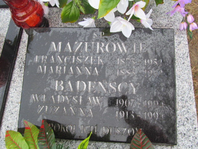 Marianna Mazur 1885 Przyłęk - Grobonet - Wyszukiwarka osób pochowanych